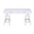 2-Drawer White High Gloss Chrome Finish Study Writing Desk Table Writing Small Desk Study Desk