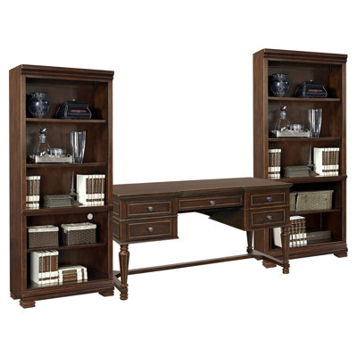 Westly Desk & 2 Open Bookcases
