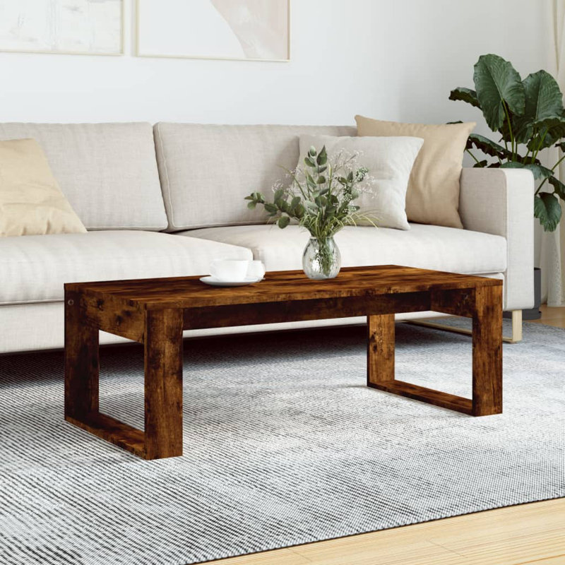 Ocia Sled Coffee Table, Smoked Oak