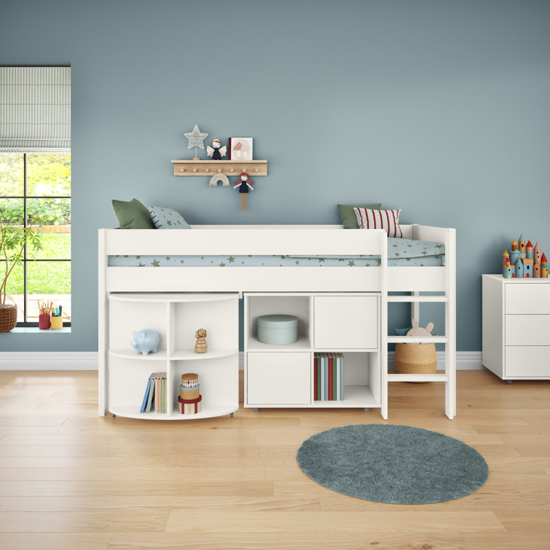Uno Midsleeper with a Pull Out Desk and Cube Unit