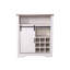 Armoire de rangement Farmhouse avec porte de grange coulissante et tablette à vin