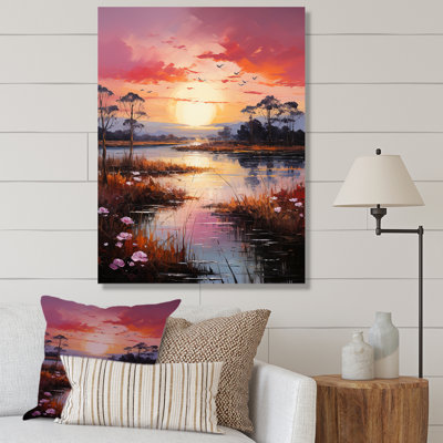 «Lakeside Sunrise Tranquility I», reproduction sur toile
