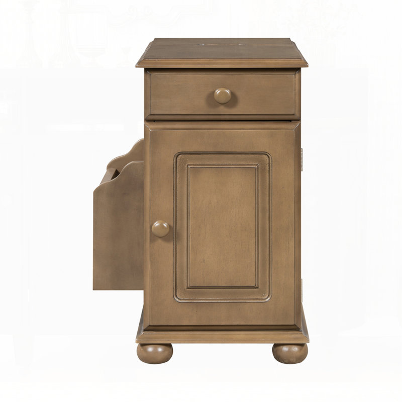 Flip Top Multifunctional End Table, Brown