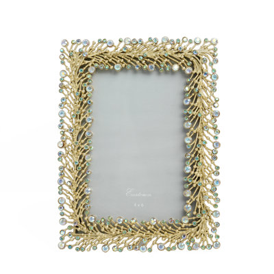 Gold Crystals Picture Frame