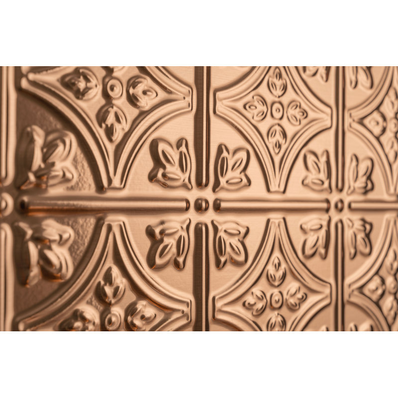 Ensemble de dosseret Savannah 18 po x 24 po - 5 tuiles, 2 garnitures en J et 1 garniture d'angle intérieure, Cuivre brossé