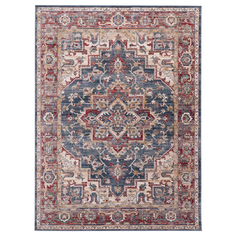 Oriental Machine-Made Blue / Red, Rectangle 9' x 12'6"