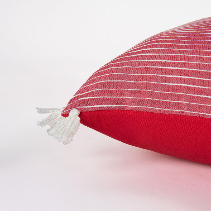 Jeté en mélange de coton, Polyester, Rouge