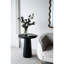Table d'appoint ronde en magnésium noir - base piédestal 22 x 22 x 25,5 po avec une construction polyvalente comme table de chevet, table d'entrée, support à plante ou décoration de salon-931176358