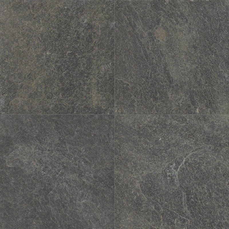 Carreau de sol et de mur en quartzite calibré 12 po x 12 po Strata Gris