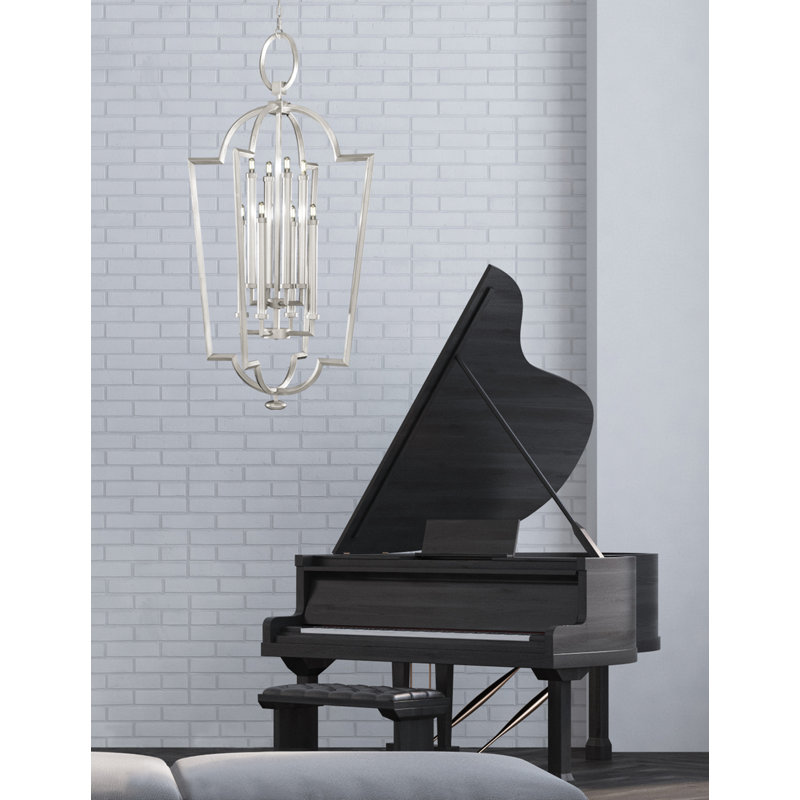 Lustre géométrique à 8 lumières Allegretto, Feuille d'or