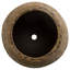 Jardinière ronde en céramique brune de 9 po (L 9 po x l 9 po x H 15 po) avec trou de drainage