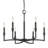 Patrick 6 - Light Steel Dimmable Empire Chandelier