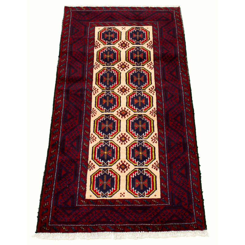 One-of-a-Kind 3'1" X 6'2" 1980s Wool Area Rug in