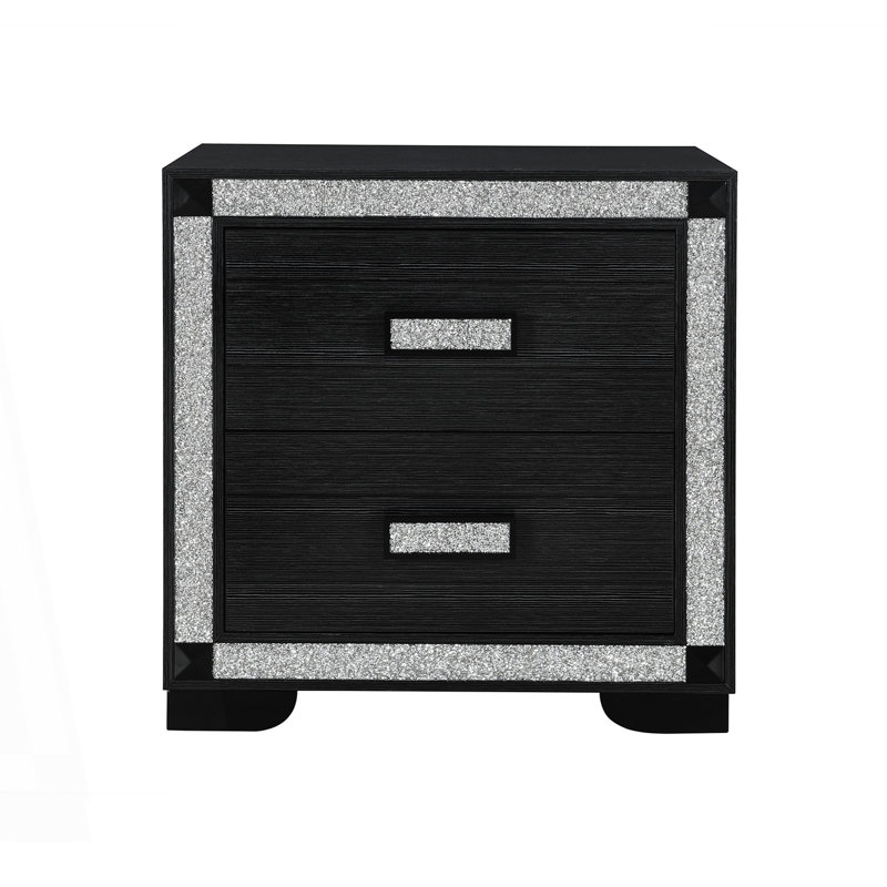 Table de chevet avec refroidisseur intégré et haut-parleur Bluetooth, Gris anthracite