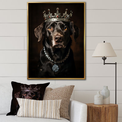 «Crowned Royal Labrador Dog II», art mural chien