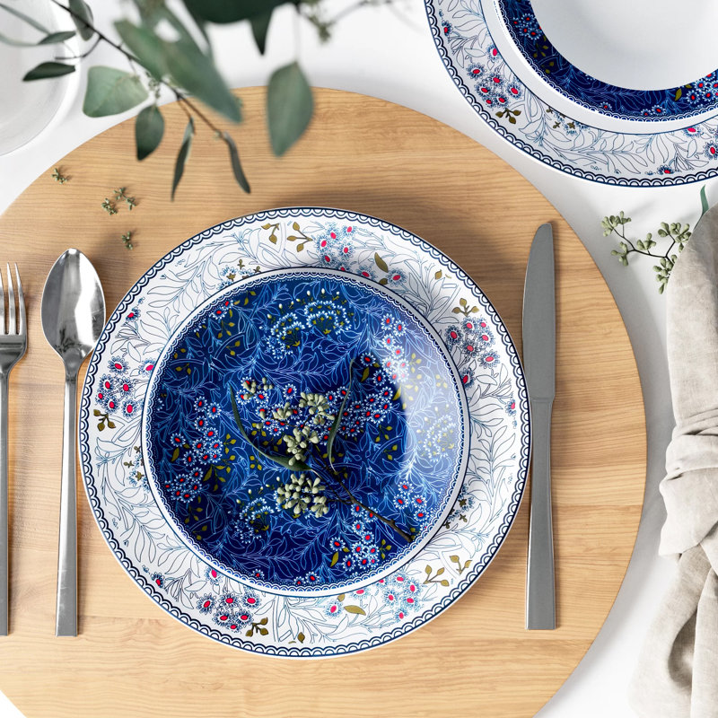 12pc Midnight Garden Dinner Set