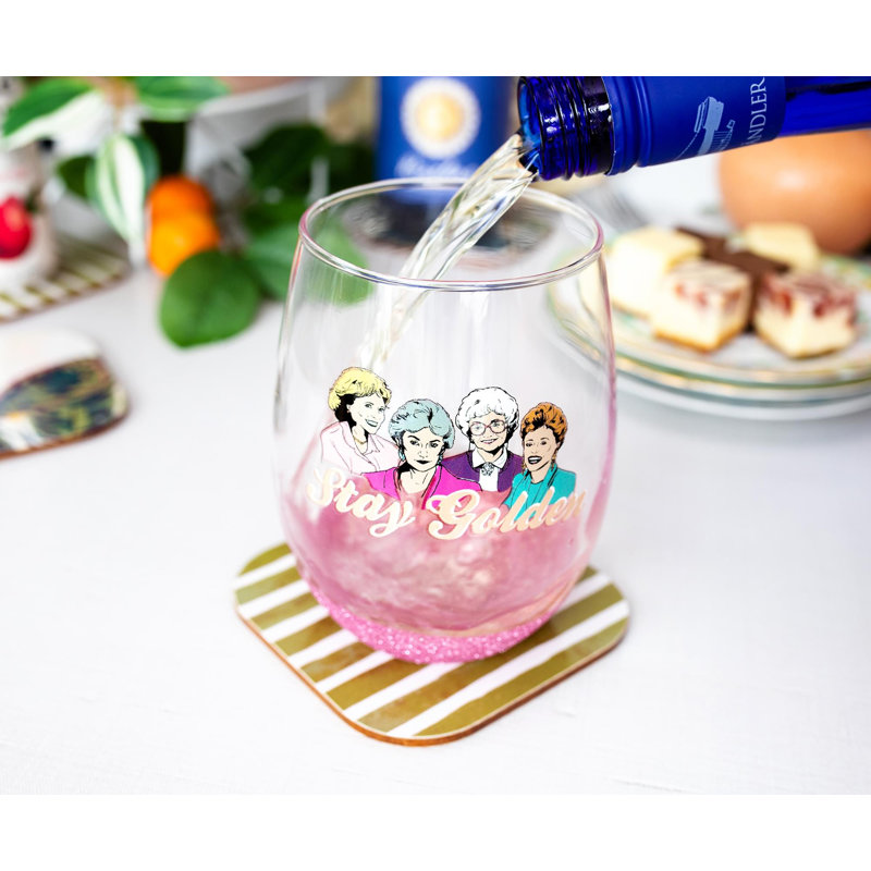 Les filles dorées 20 oz. Verre à vin sans pied