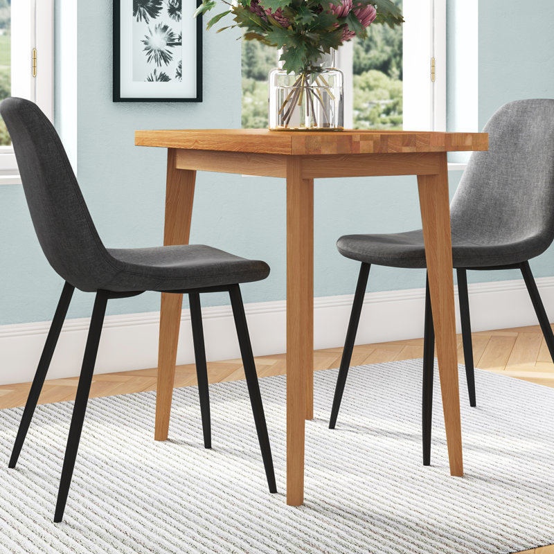 Rosalie solid wood dining table, 75cm H x 75cm L x 50cm W, Heart Oak