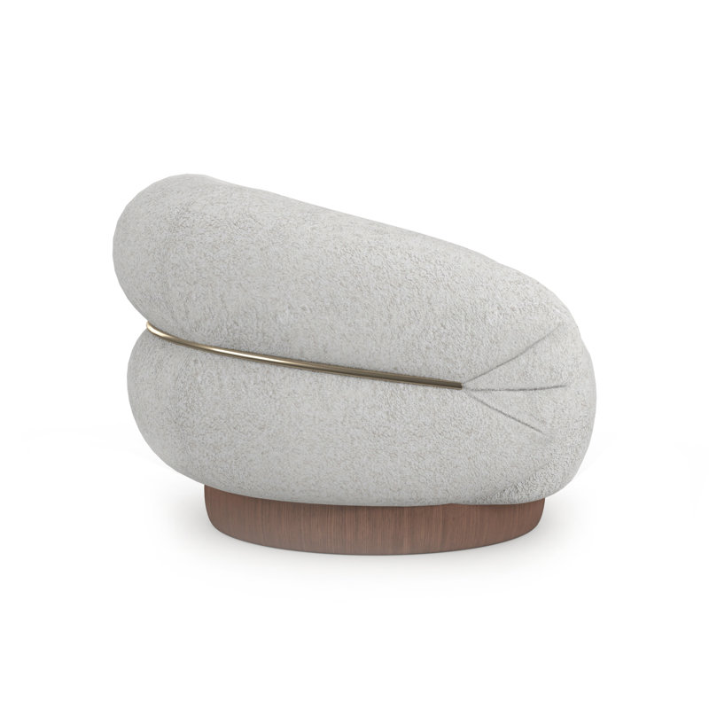 Smoosh Swivel Chair, White Polyester