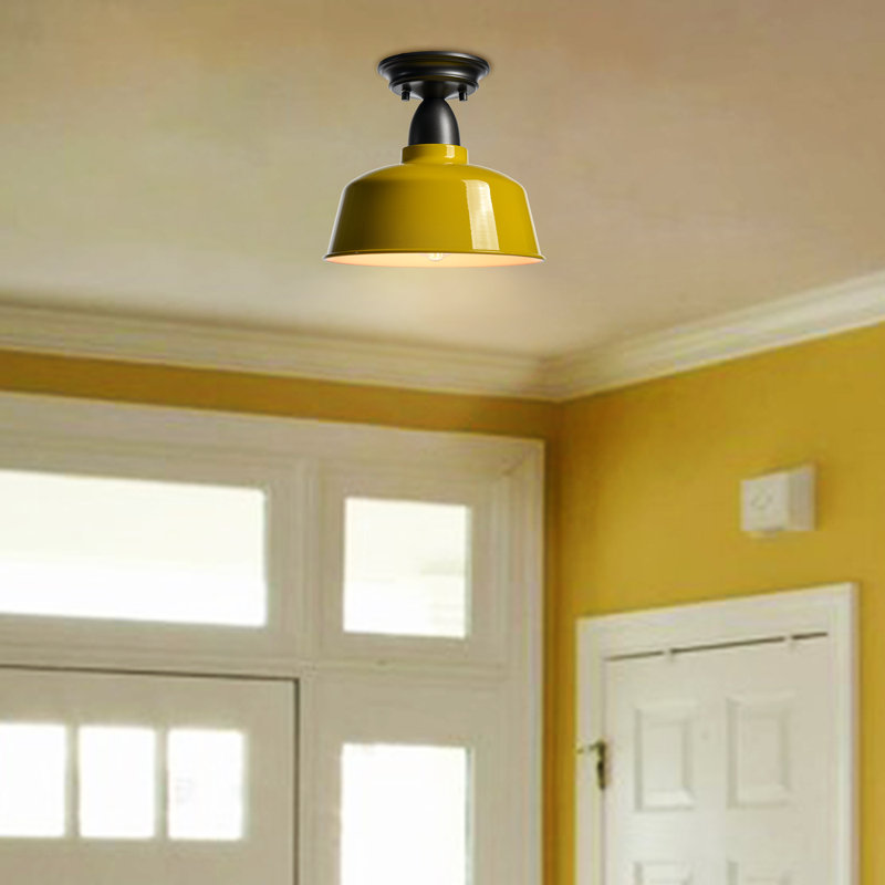 Plafonnier de couloir intérieur / extérieur, Jaune