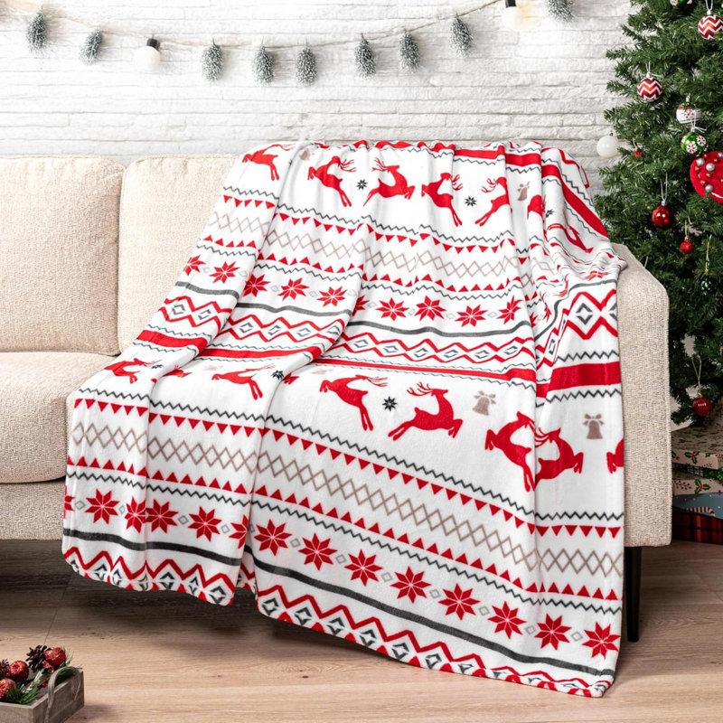 Jeté de Noël Couverture polaire renne
