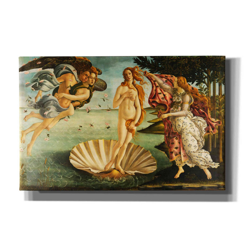 «La naissance de Vénus» par Sandro Botticelli, art mural sur toile, H 26 po x l 40 po x P 1,5 po
