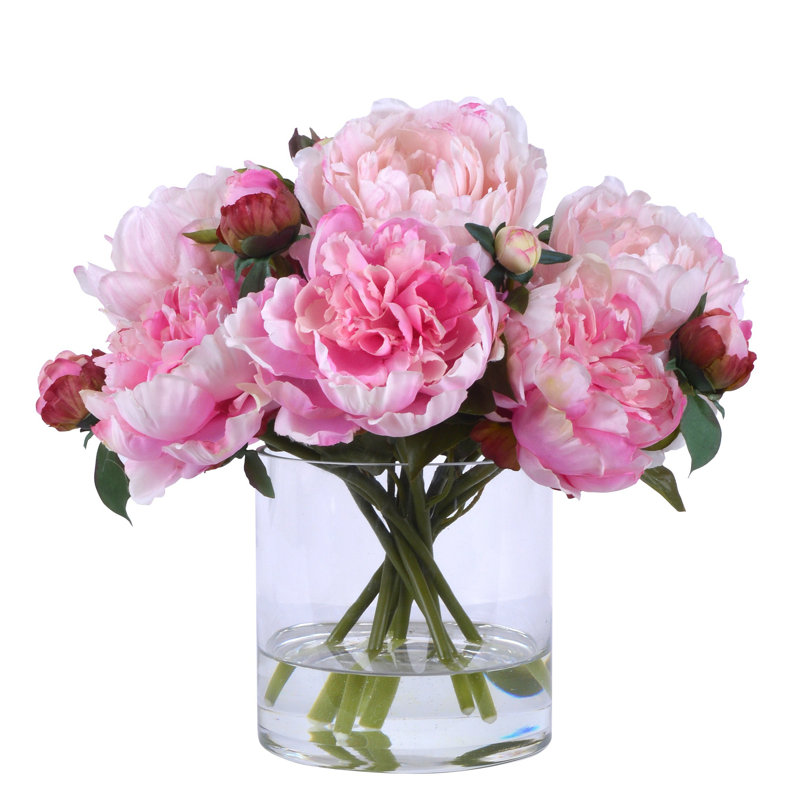 Peony In Cylinder Glass