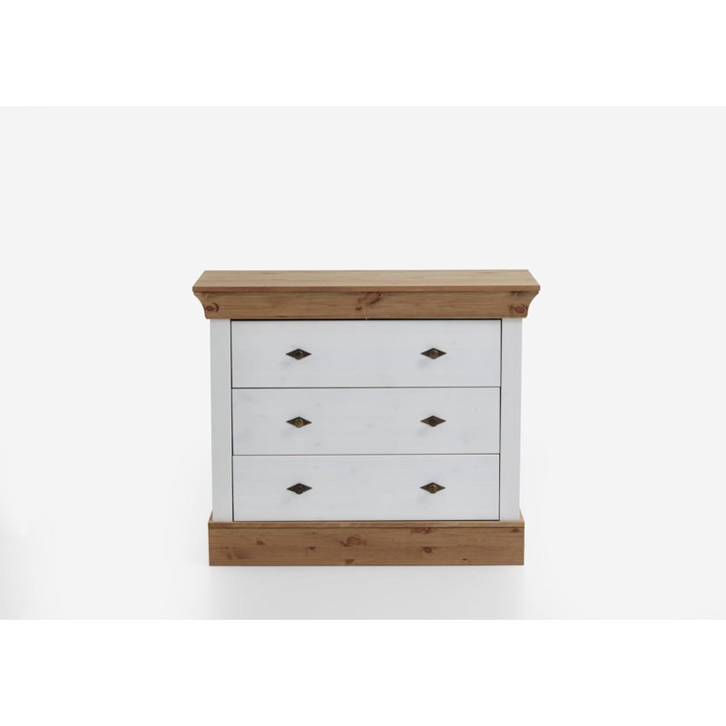 Leary Kids 3 - Drawer Dresser, White/Brown