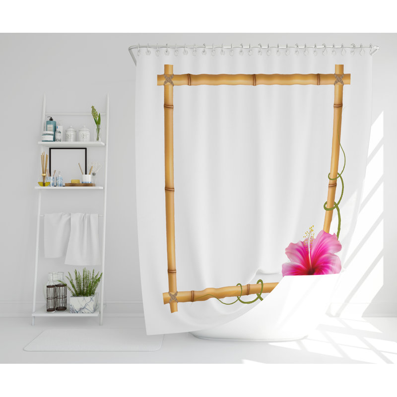 Eirwen 2 Piece Polyester Shower Curtain Set, 168cm H x 168cm W