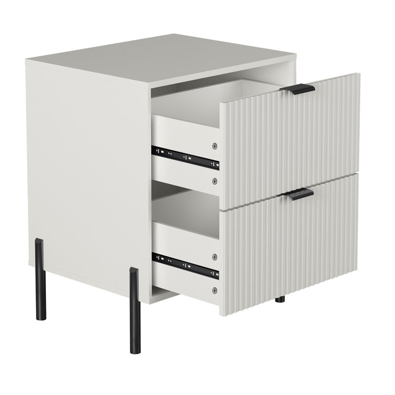 Festival 21.5" Nightstand, Black/White