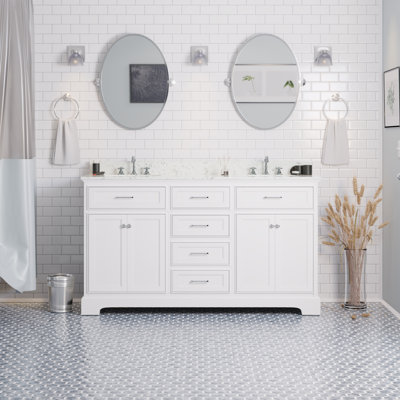 60'' Double Bathroom Vanity with Top
