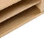 Meuble télé naturel de 137,6 cm (54,19 po), pieds en bois massif, portes coulissantes doubles, étagère réglable pour salon, support tressé de différentes longueurs.