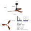 Hot Sales 42 Inch Modern Black Ceiling Fan With Light 3 ABS  Blades Remote Control Reversible DC Motor With Dimmable LED