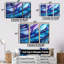 «Inner Nebula Deep Blue - Vagues», ensemble de décorations murales-261246230-261246236