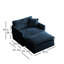 Fauteuil rembourré avec repose-pieds Chenille-935128574