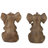 Set of 2, 4.3x4x6" Elephant Bookends