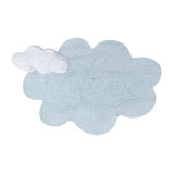 Tapis bleu / bleu doux touffeté à la main 3 pi 7 po x 5 pi 7 po