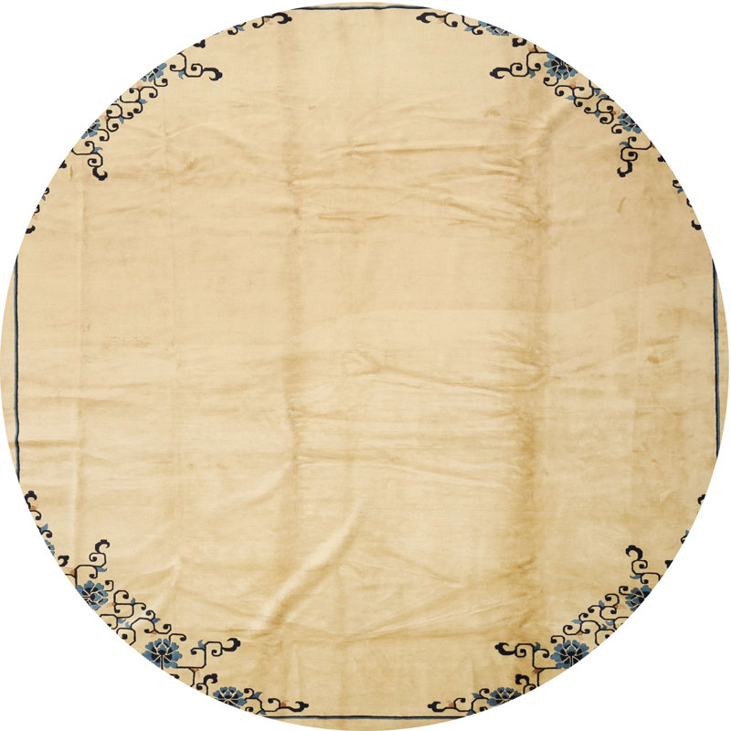 Clabough Oriental Indoor Rug, Round 6'