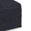 Pouf carré Fred en cuir véritable tissé noir avec rembourrage en polystyrène Fredrik-1798513951