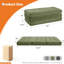 Matelas à 6 plis de 6 pouces, canapé-lit à plancher pliable avec mousse de soutien à haute densité et conception capitonnée