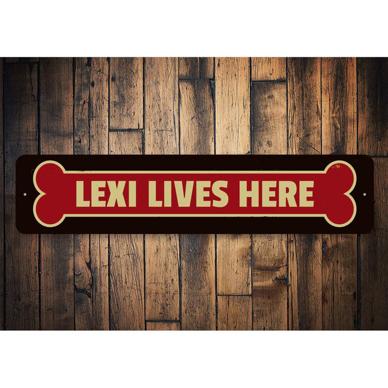 Plaque en aluminium pour chien, H 4 po x l 18 po x P 0,04 po