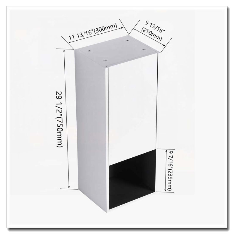 Armoire de salle de bain, portes à fermeture douce, conception à fixation flottante
