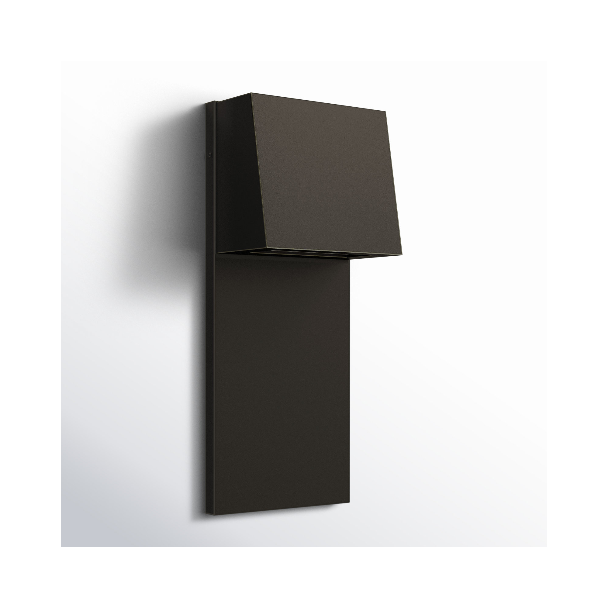 Canto Outdoor Aluminum LED Wall Light, Antique Bronze, 12" H x 5" W x 4.63" D