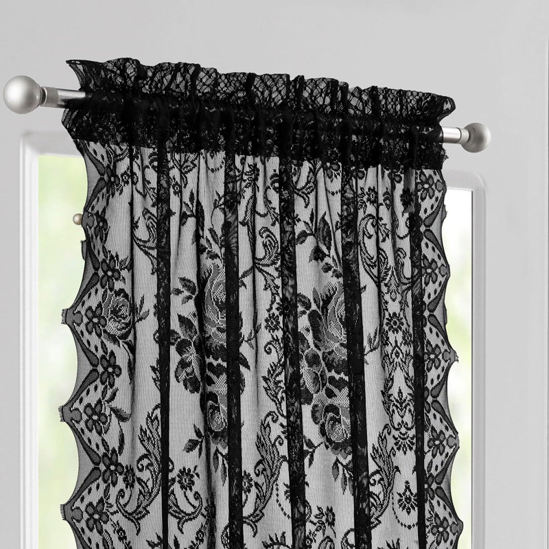 Paire de rideaux semi-transparents avec passe-tringle Bergerac, L 52 po x L 72 po