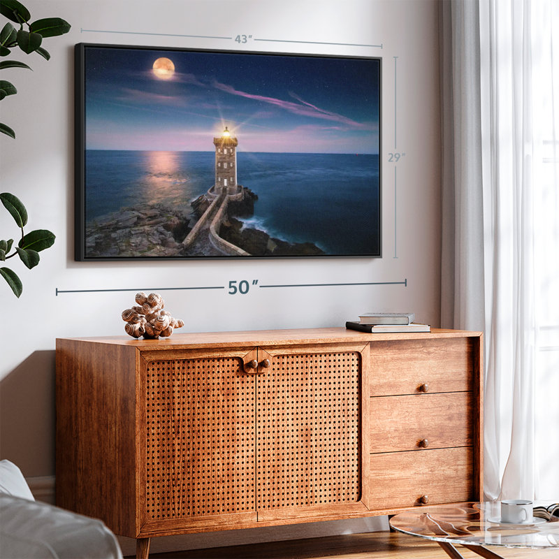 Impression sur toile «Phare plage», H 29 po x l 43 po