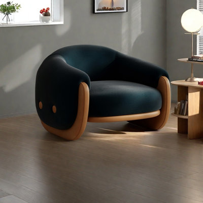 Fauteuil inclinable en bois de lin léger et luxueux