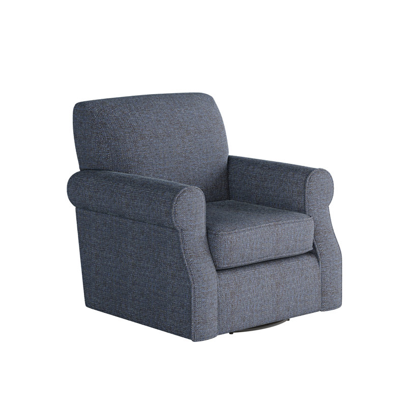 Silverlock Polyester Swivel Armchair, Sugarshack Navy Polyester Blend