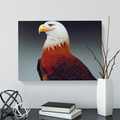 Dramatic Eagle Bird - Wrapped Canvas