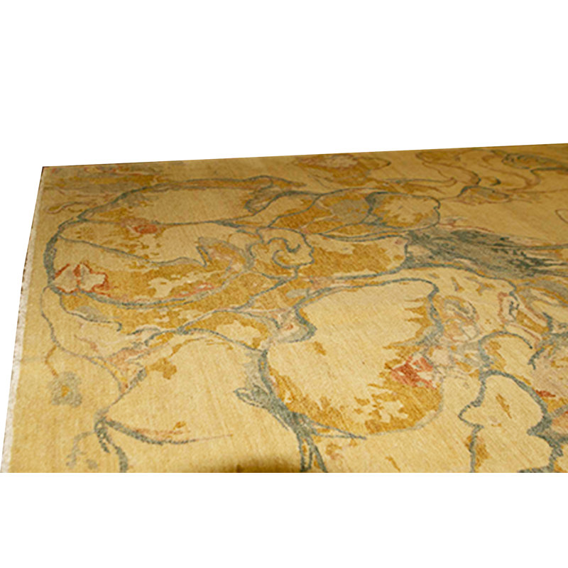 Hand-Knotted High-Quality Gold Area Rug