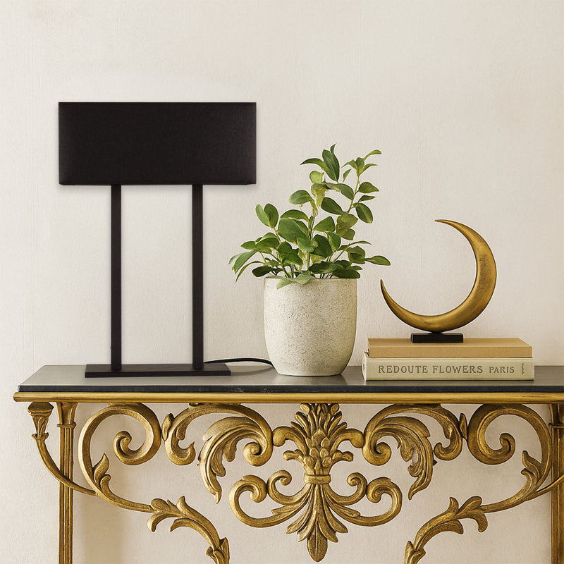 Lampe de table 20 po, Noir